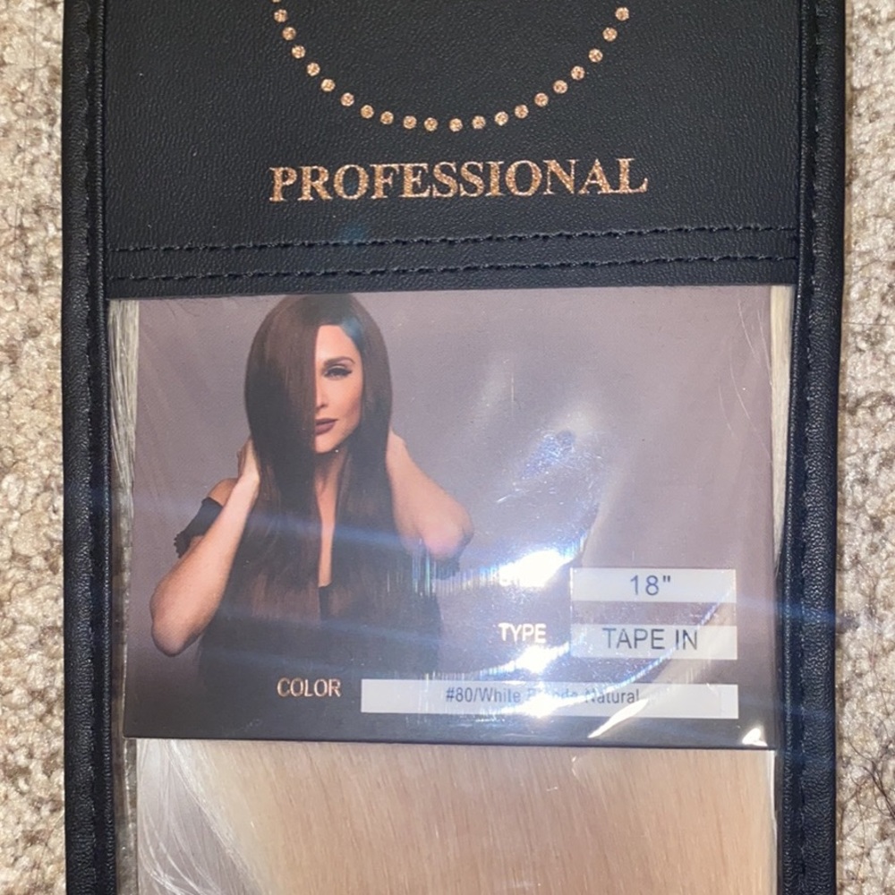Bellami 18” tape in extensions white blonde natural